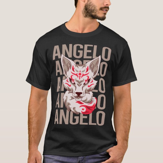 Fox Head - Angelo Name T-Shirt (Front)