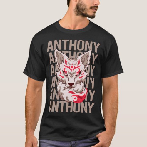 Fox Head _ Anthony Name T_Shirt