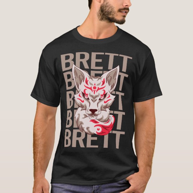 Fox Head - Brett Name T-Shirt (Front)