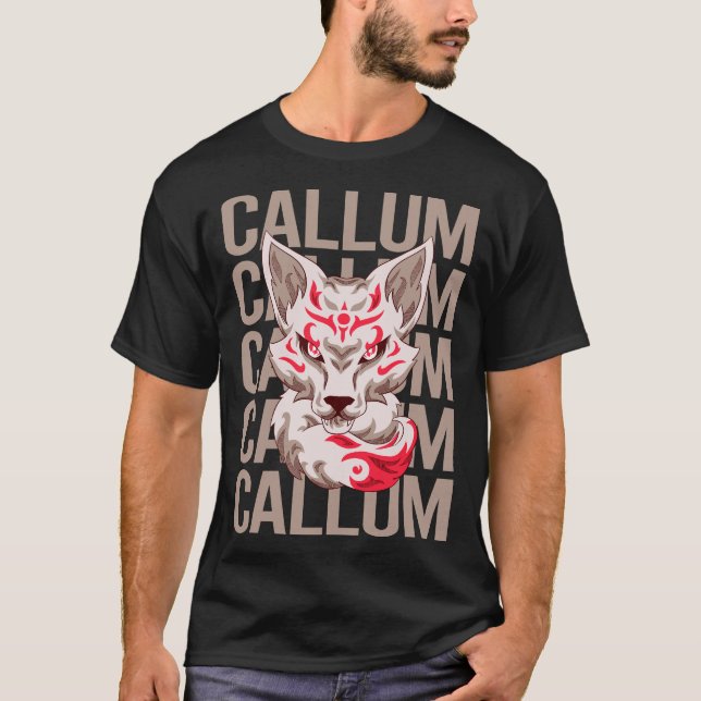 Fox Head - Callum Name T-Shirt (Front)