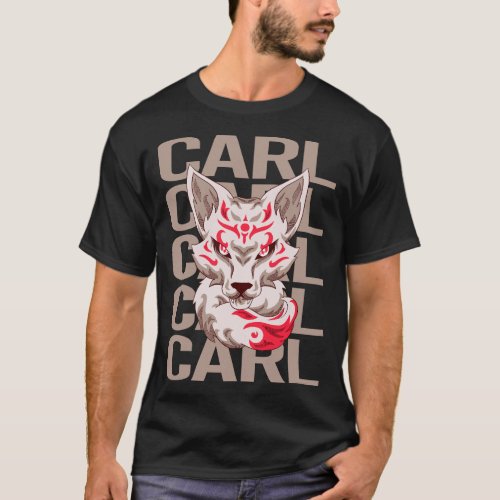 Fox Head _ Carl Name T_Shirt