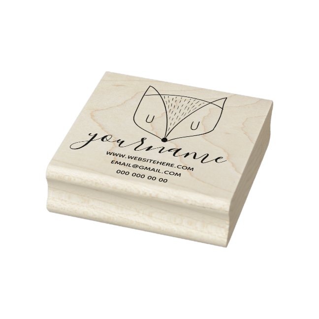 Fox Head Cute Wild Animal Rubber Stamp