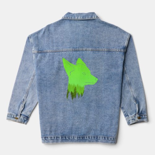 Fox head fox  1  denim jacket