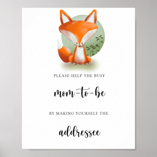 Fox - Help the Busy Mom-to-Be Poster (Front)