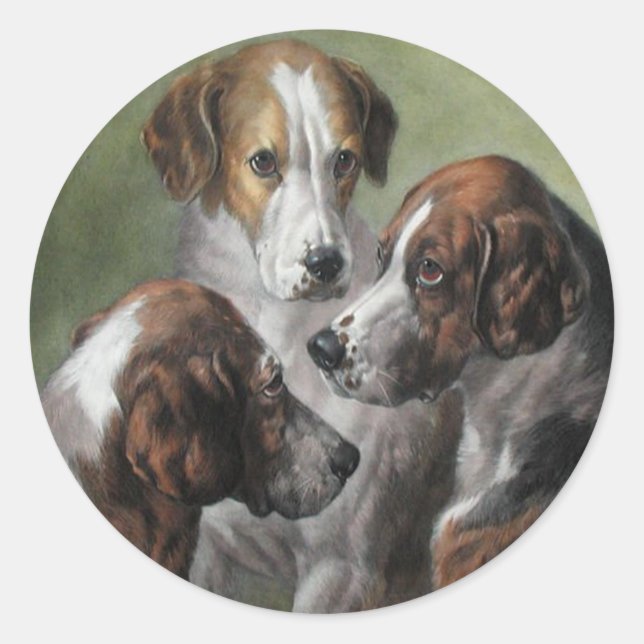 Fox Hounds Classic Round Sticker (Front)