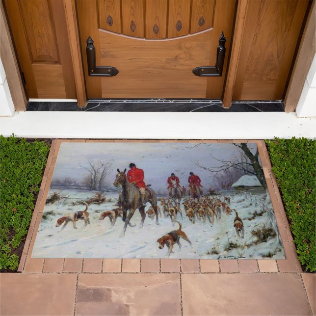 Fox Hunt Huntsmen and Hounds Returning Home Doormat (Outdoor)