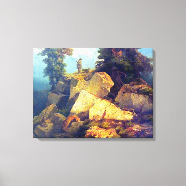 Fox Hunt Josef Navrátil  After 1850 Canvas Print (Front)