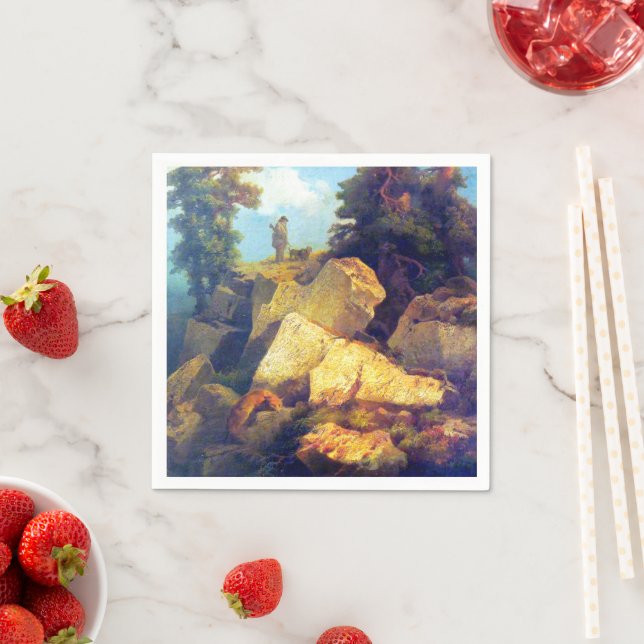 Fox Hunt Josef Navrátil  After 1850 Napkins (Insitu)