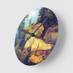 Fox Hunt Josef Navrátil  After 1850 Round Clock