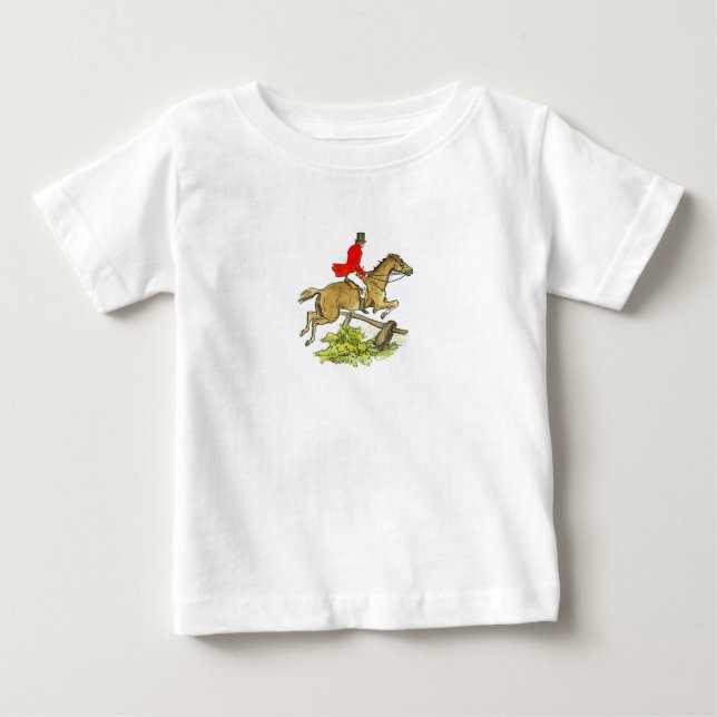Fox Hunt Jumper Hunter Horse Baby T-Shirt (Front)