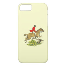 Fox Hunt Jumper Hunter Horse Riding Custom Color iPhone 8/7 Case