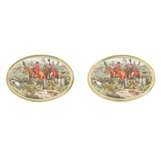 Fox Hunt Watercolor Cufflinks