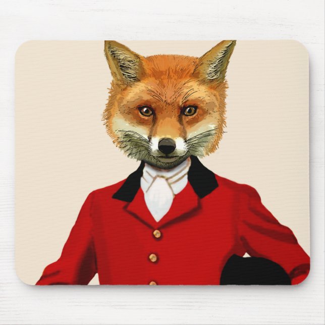 Fox Hunter 2 Portrait 2 Mouse Pad (Front)