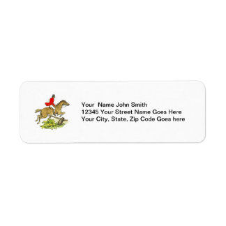 Fox Hunter Jumper Horse Equestrian Label