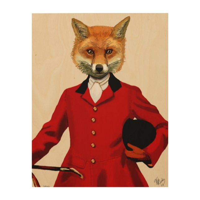 Fox Hunter Wood Wall Art (Front)