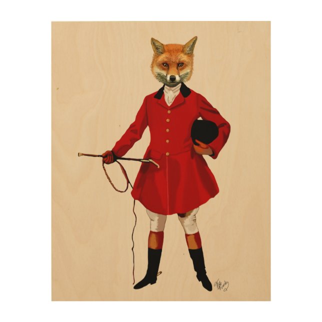 Fox Hunter Wood Wall Decor (Front)