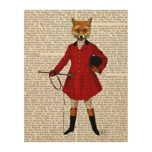 Fox Hunter Wood Wall Decor