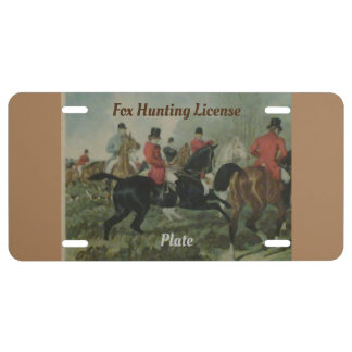 Fox Hunter's License Plate