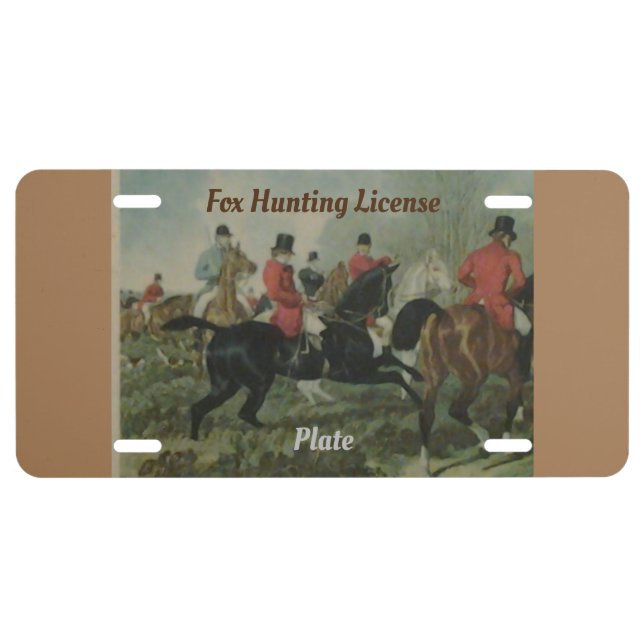 Fox Hunter's License Plate (Front)