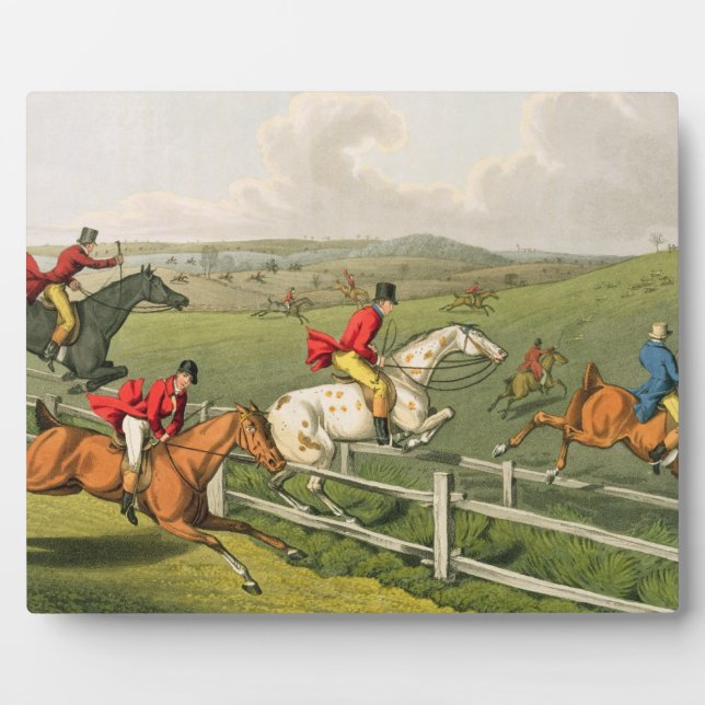 Fox Hunting, aquatinted by I. Clark, pub. by Thoma Plaque (Front)