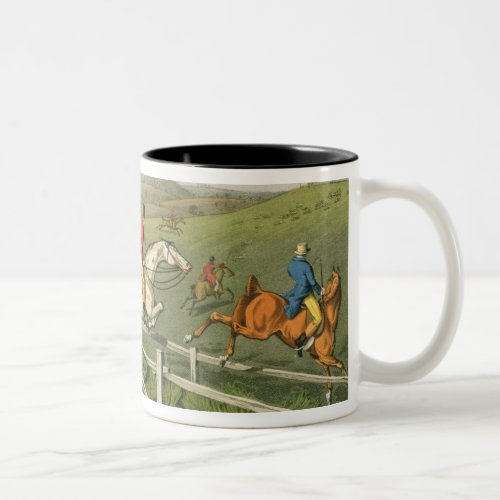 Fox Hunting aquatinted by I Clark pub by Thoma Two_Tone Coffee Mug