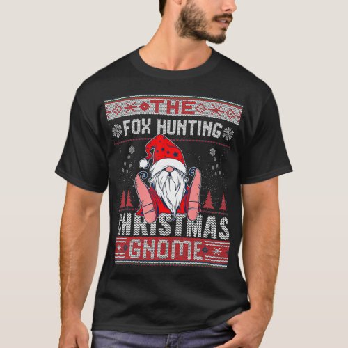 Fox Hunting Christmas Gnome Matching Family T_Shirt