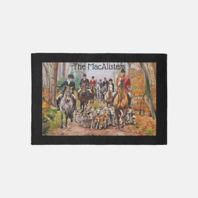 Fox Hunting Door Mat (Front)