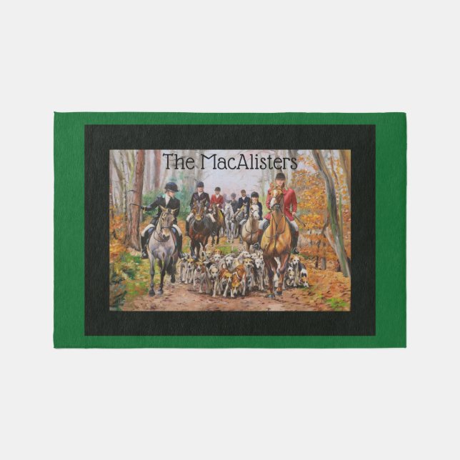 Fox Hunting Door Mat (Front)