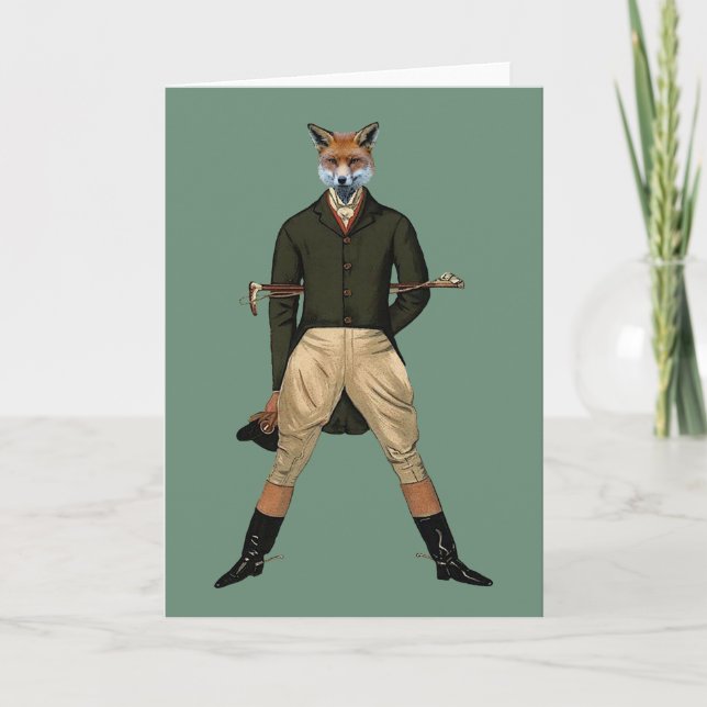 Fox hunting holiday card (Front)