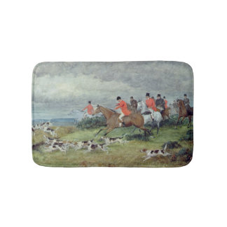 Fox Hunting in Surrey, 19th century Bathroom Mat
