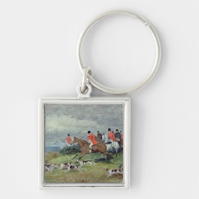 Fox Hunting in Surrey, 19th century Keychain (Front)