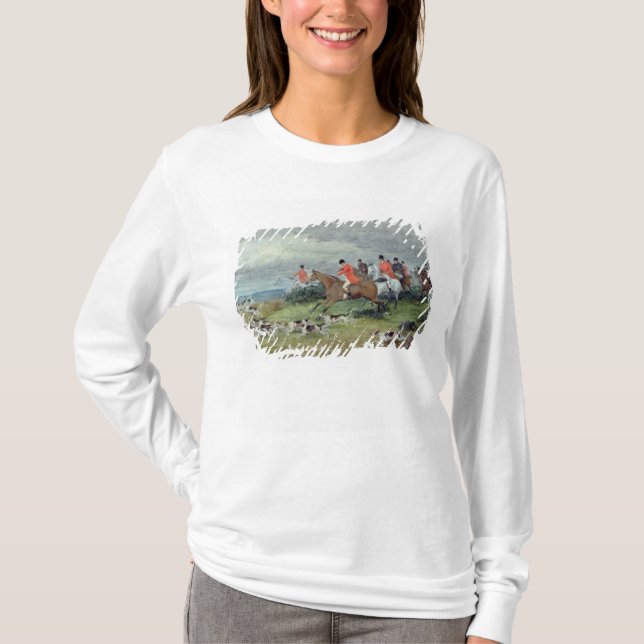 Fox Hunting in Surrey, 19th century T-Shirt (Front)