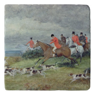 Fox Hunting in Surrey, 19th century Trivet