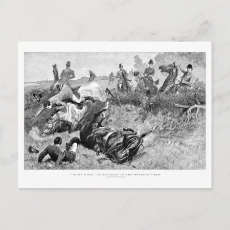Fox Hunting In The Uk 1890 Postcard