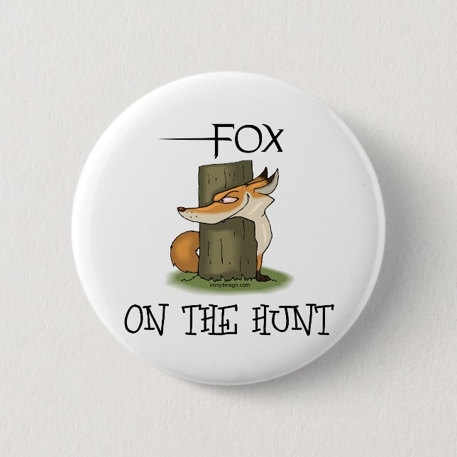 Fox Image Pinback Button (Front)