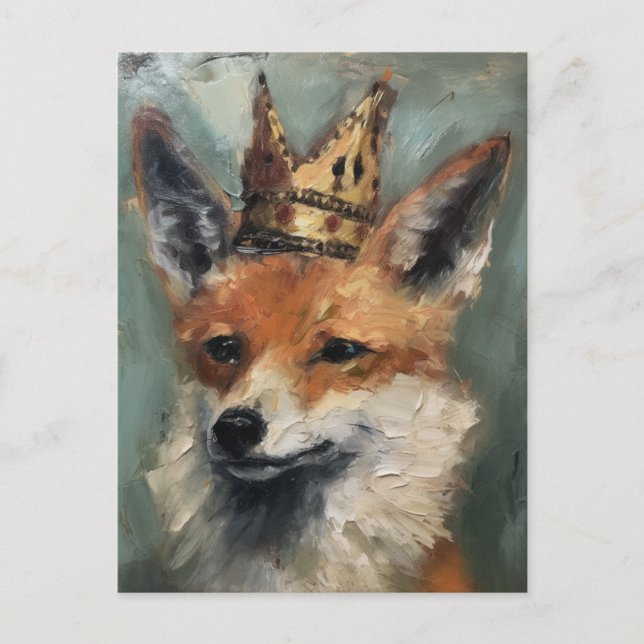 Fox in a Crown Postcard (Front)