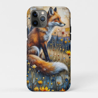 Fox in a Floral Meadow iPhone 11 Pro Case