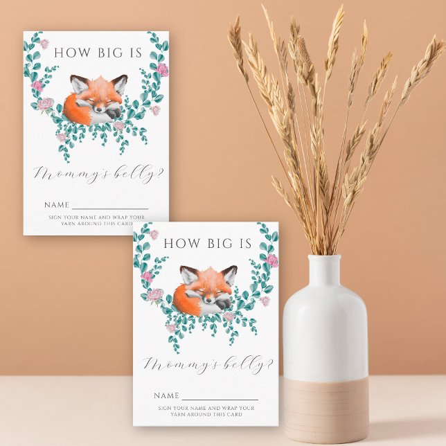 Fox in Bloom - how big is mommy's belly Enclosure Card (Creator Uploaded)