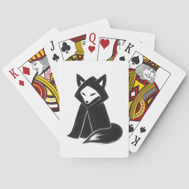 Fox in Cloak – Mysterious Animal on Poker Cards (Back)