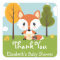 FOX IN DIAPERS BABY SHOWER THANK YOU