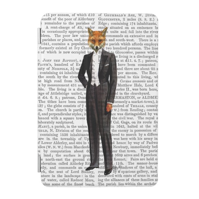 Fox In Evening Suit Full iPad Mini Cover (Front)