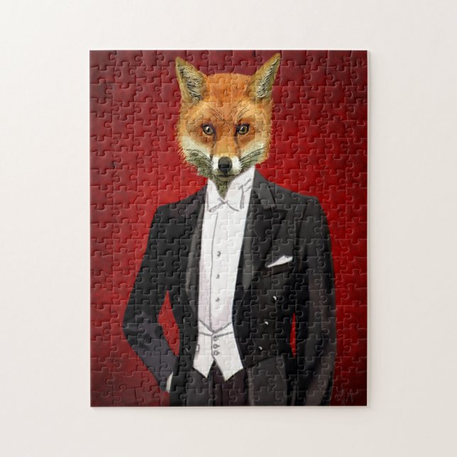 Fox In Evening Suit, Portrait Jigsaw Puzzle (Vertical)