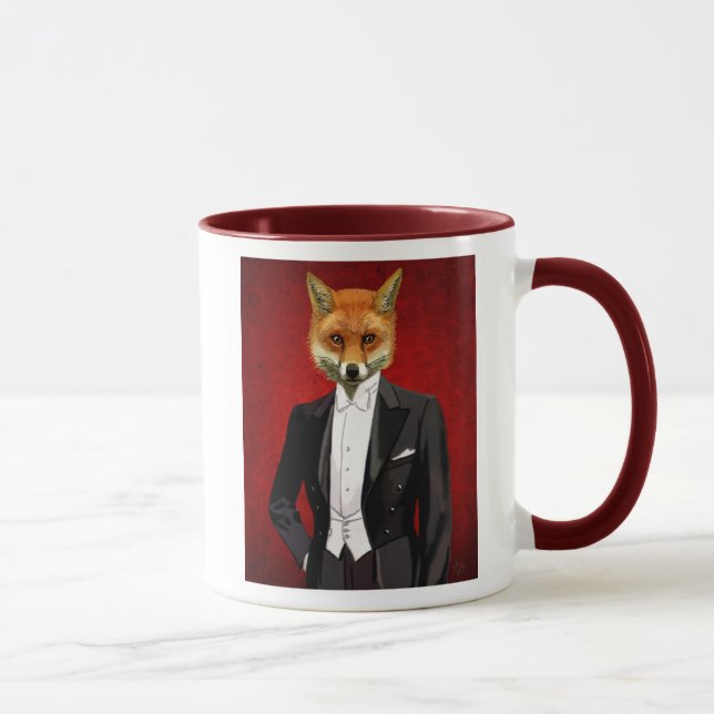 Fox In Evening Suit, Portrait Mug (Right)