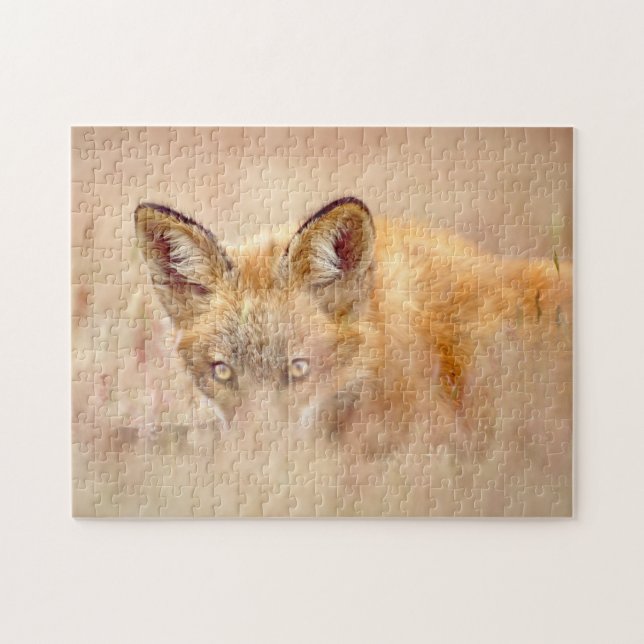 Fox in Grass stunning little Jigsaw Puzzle (Horizontal)