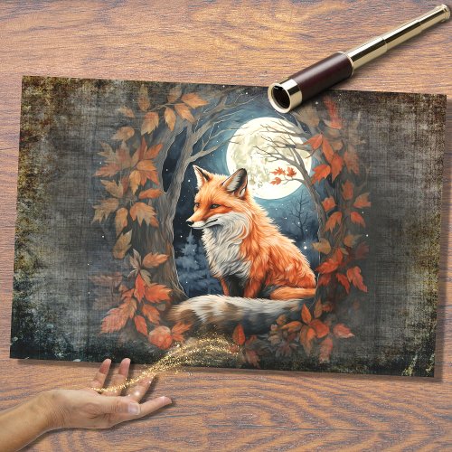 Fox in Moonlight 2 Decoupage Paper