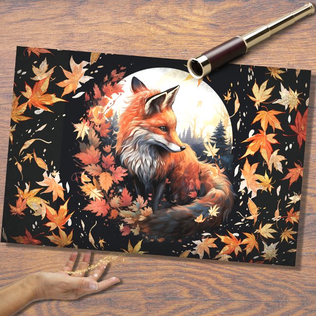 Fox in Moonlight 3 Decoupage Paper (Creator Uploaded)