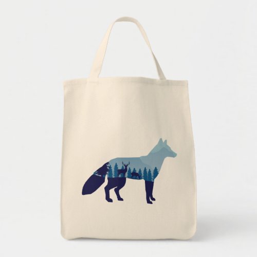 Fox In Mountain Forest  Tote Bag