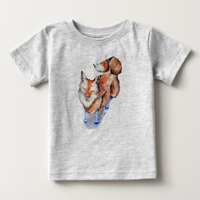 Fox in Socks Baby T-Shirt (Front)
