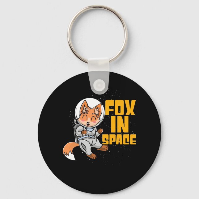 Fox In Space Keychain (Front)