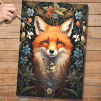 Fox in Tapestry 1 Decoupage Paper